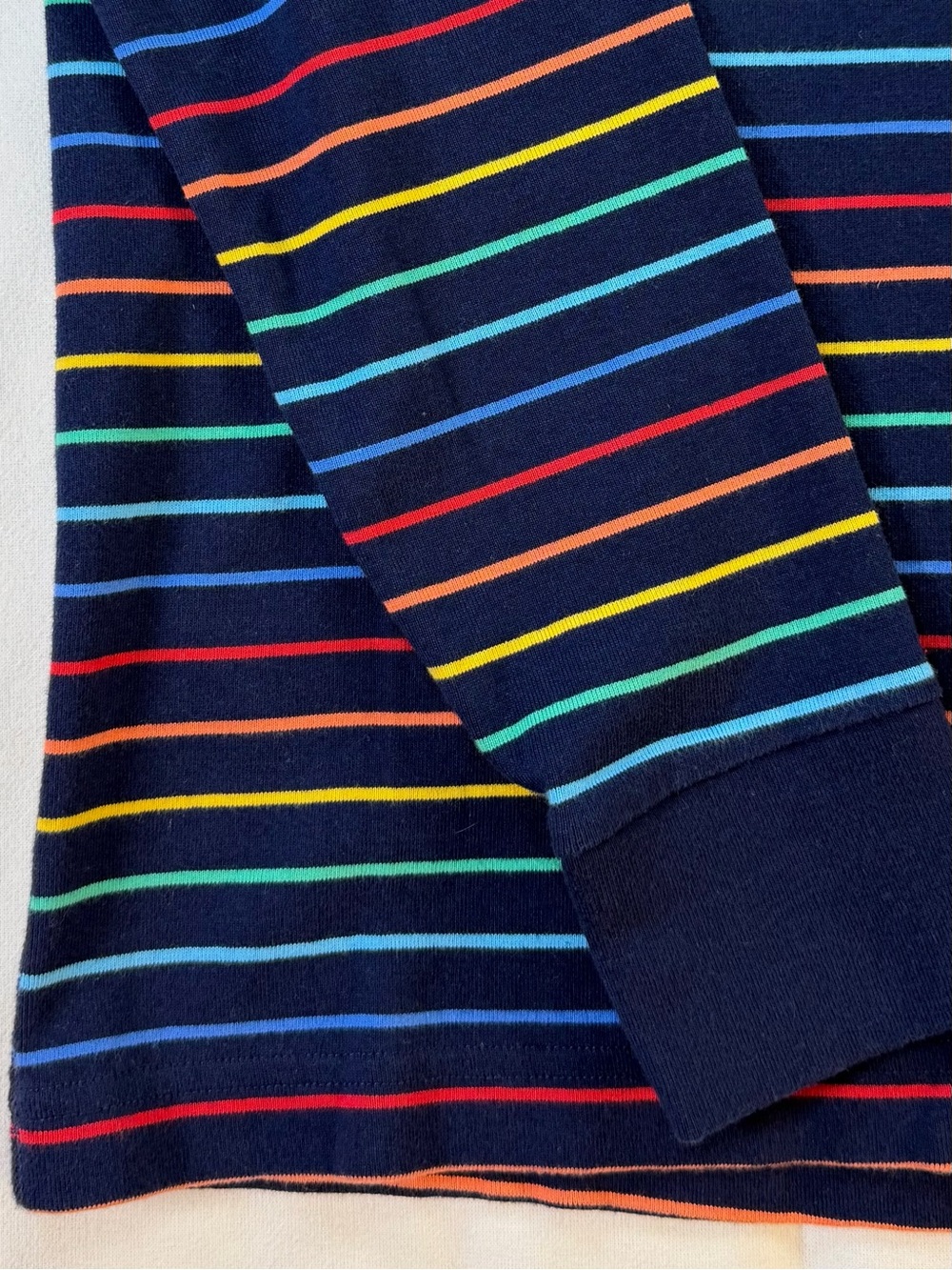 Primary Organic Cotton Crewneck Longsleeve Striped Pajama Top - Picture 7 of 8